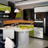 dark modern style kitchen