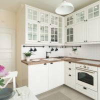 kitchen 5 square meters in white colors