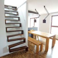 escalier dans un design de maison privée