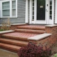 small porch of brick