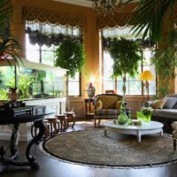the idea of ​​using unusual ideas for decorating a winter garden in a house