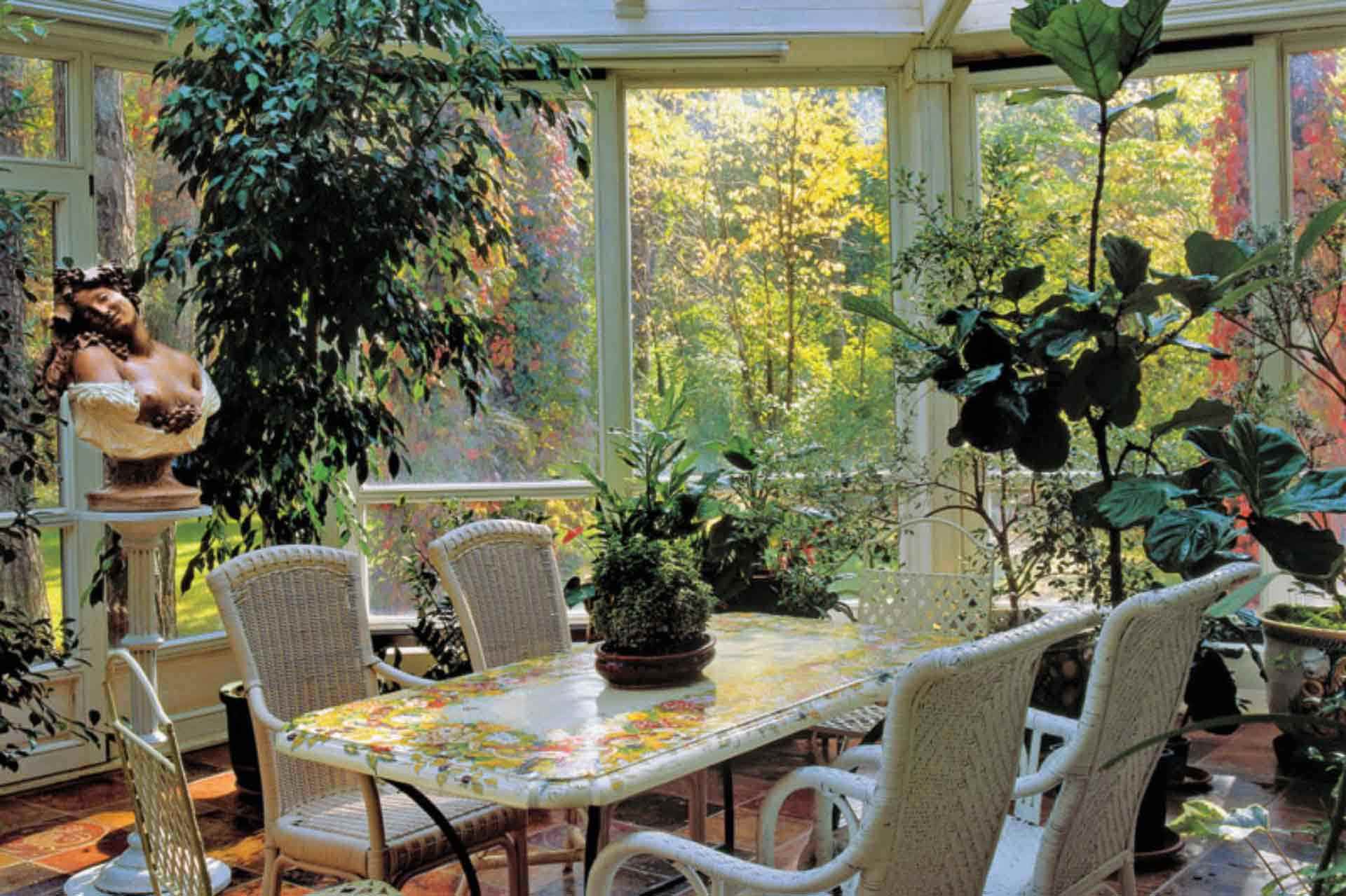 option to use bright ideas for decorating a winter garden