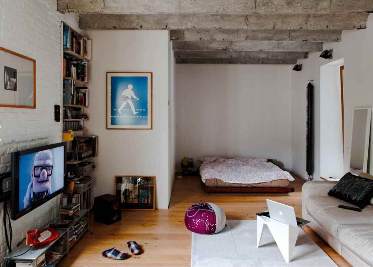 the idea of ​​a beautiful studio apartment decor of 26 square meters