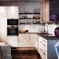 an example of an unusual style of kitchen 11 sq. m picture