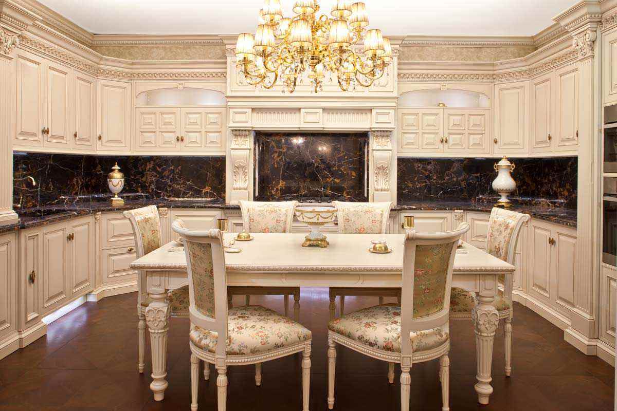 versione degli splendidi interni della cucina in stile classico
