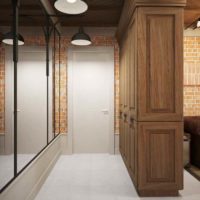 l'idée d'une belle conception du couloir dans une maison privée photo