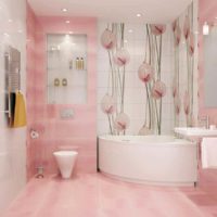 the idea of ​​a beautiful design laying tiles in the bathroom picture