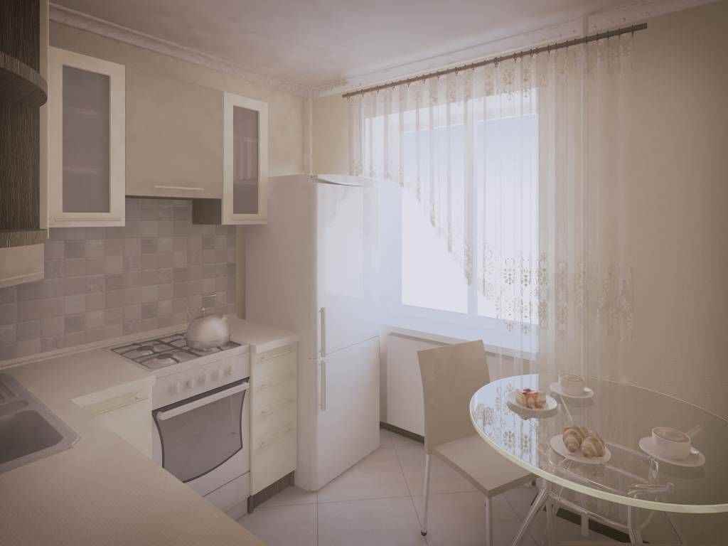 the idea of ​​a bright style kitchen 11 sq.m
