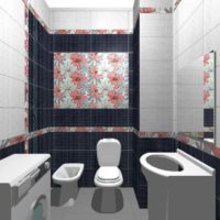 option of a bright style of laying tiles in the bathroom picture