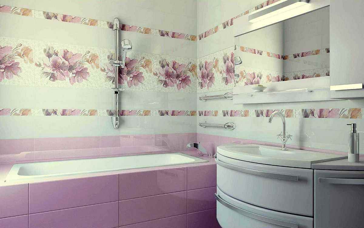 the idea of ​​a beautiful decor laying tiles in the bathroom