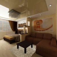 the idea of ​​a beautiful studio apartment decor 26 square meters photo