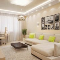 the idea of ​​a bright style living room 15 sq.m picture