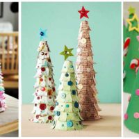 The idea of ​​creating an unusual Christmas tree from cardboard do-it-yourself photo