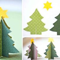 option to create a beautiful Christmas tree from cardboard on your own picture