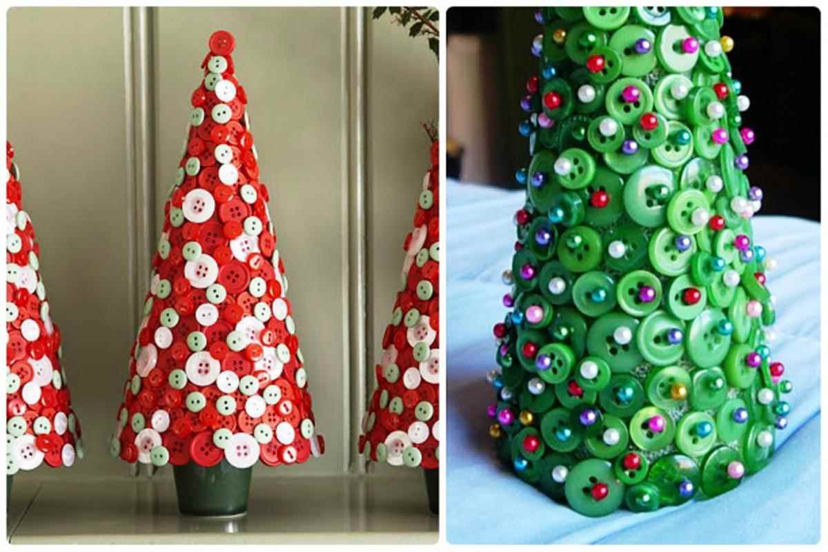 do-it-yourself example of creating an unusual Christmas tree from paper
