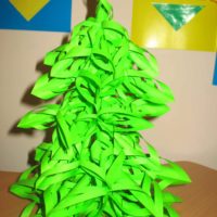 option to create a light Christmas tree from cardboard on your own picture