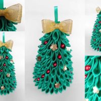 example of creating a festive Christmas tree from paper yourself photo