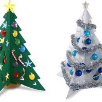 do-it-yourself option for creating a bright Christmas tree from cardboard