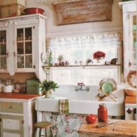 version of a light kitchen interior in a wooden house photo