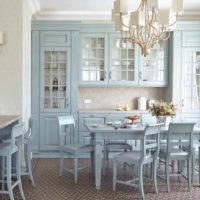 the idea of ​​a beautiful style of kitchen in a country house photo
