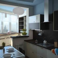 the idea of ​​a light kitchen design 11 sq.m photo