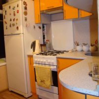 version of the bright decor of the kitchen with a gas water heater picture