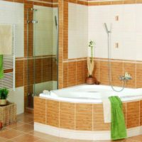 idea of ​​unusual design laying tiles in the bathroom photo