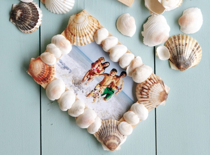 seashell photo frame