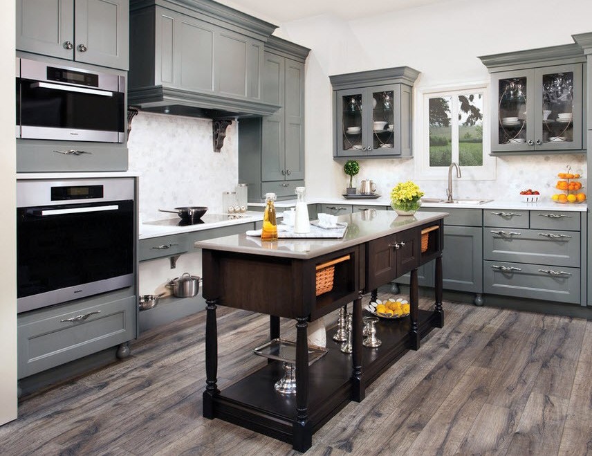 gray laminate in the kitchen