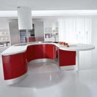 bold design of the kitchen