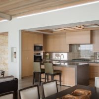 design moderno cucina sala da pranzo soggiorno in una casa privata