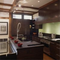 stylish interior kitchen wenge