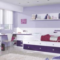 the idea of ​​using light lilac in the interior picture