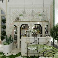 the idea of ​​using unusual ideas for decorating a winter garden in a house picture