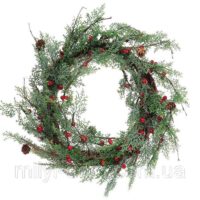 do-it-yourself example of bright design of a Christmas wreath