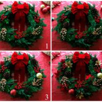 do-it-yourself example of using a beautiful New Year wreath design