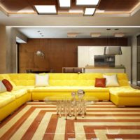the idea of ​​using light yellow in the interior of the room photo