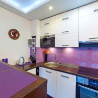 the idea of ​​using light lilac in the decor picture