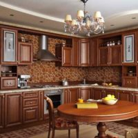 idea of ​​a bright interior of a kitchen in a rustic style photo