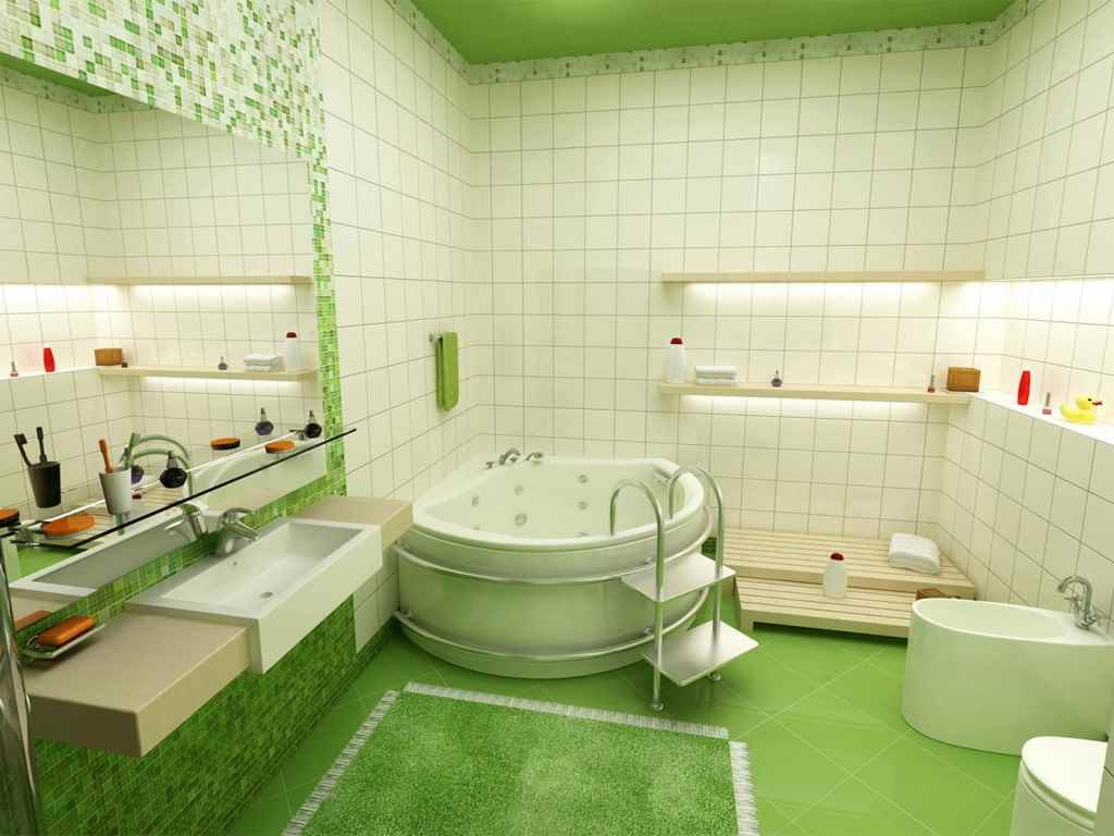 idea of ​​unusual decor for laying tiles in the bathroom