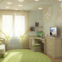 example of a beautiful interior of a child’s room for a girl photo