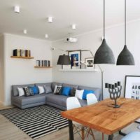 idea of ​​bright room style in scandinavian style photo