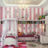 idée de la conception lumineuse d'une chambre d'enfant pour une fille