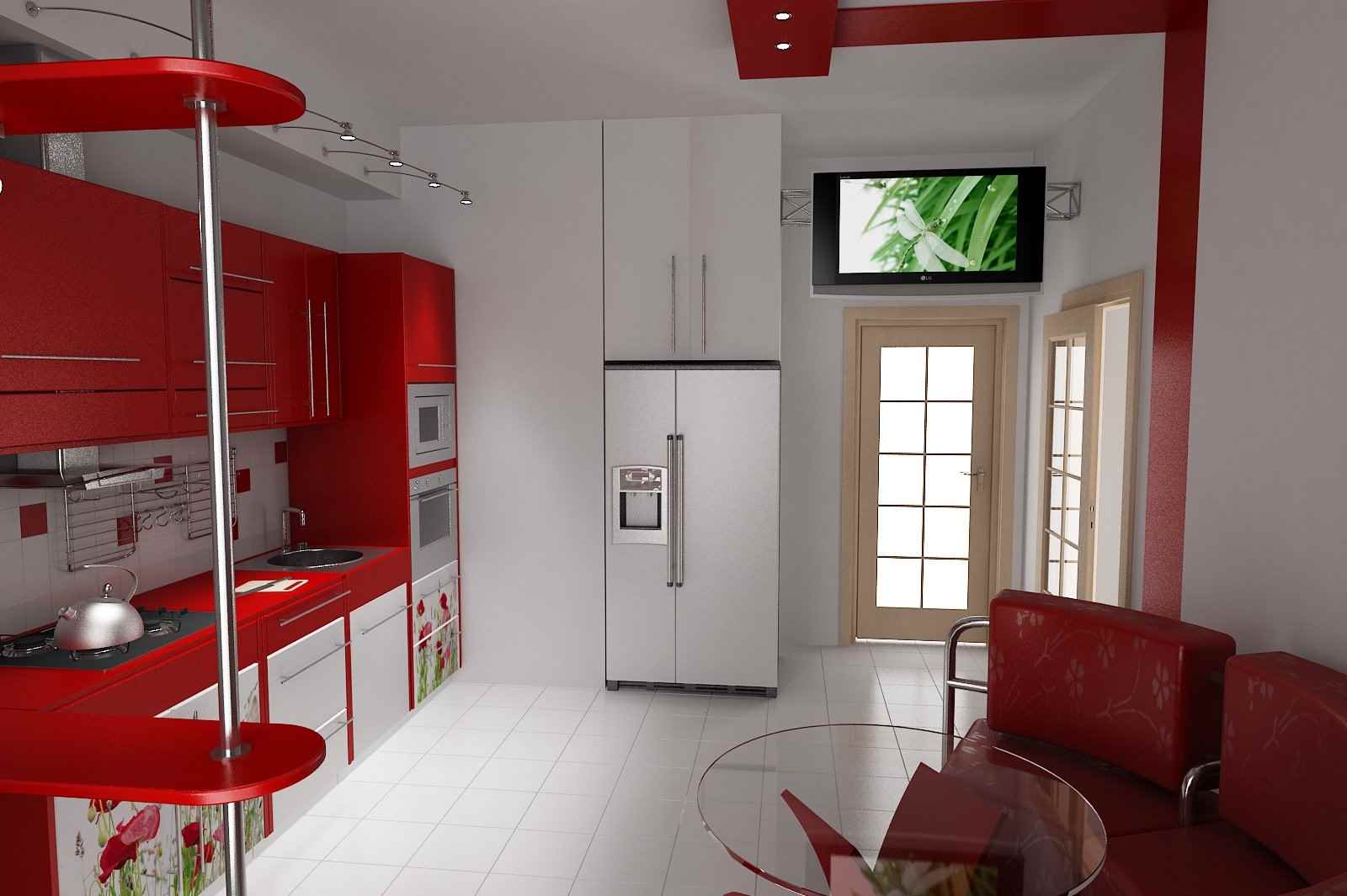 l'idée d'un design inhabituel de la cuisine est de 11 m²