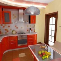An example of a bright kitchen decor 11 sq.m picture