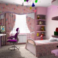 example of an unusual style of a child’s room for a girl photo