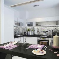 variant of the beautiful style of the kitchen 7 sq. m picture