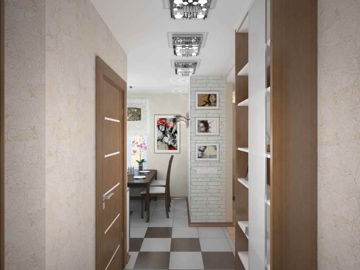 the idea of ​​a beautiful design of a small hallway