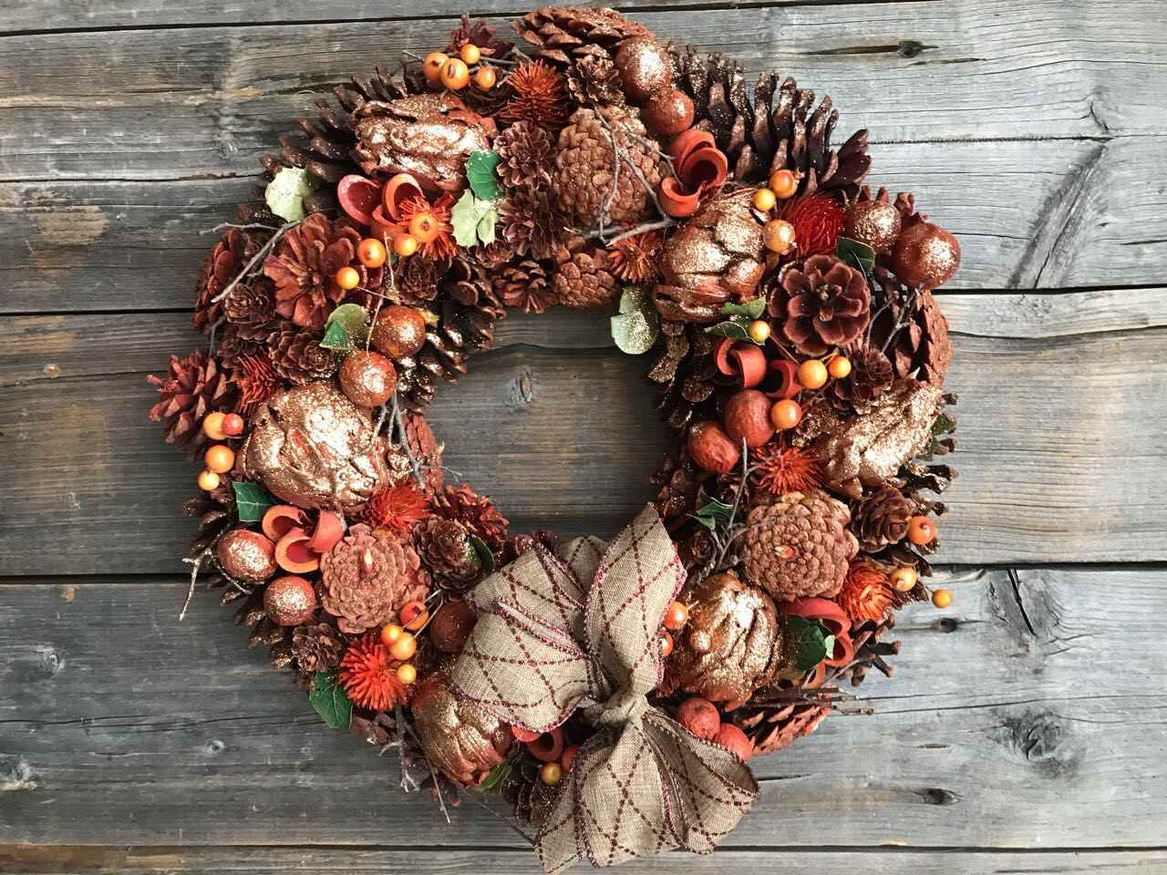 do-it-yourself version of the beautiful design of a Christmas wreath