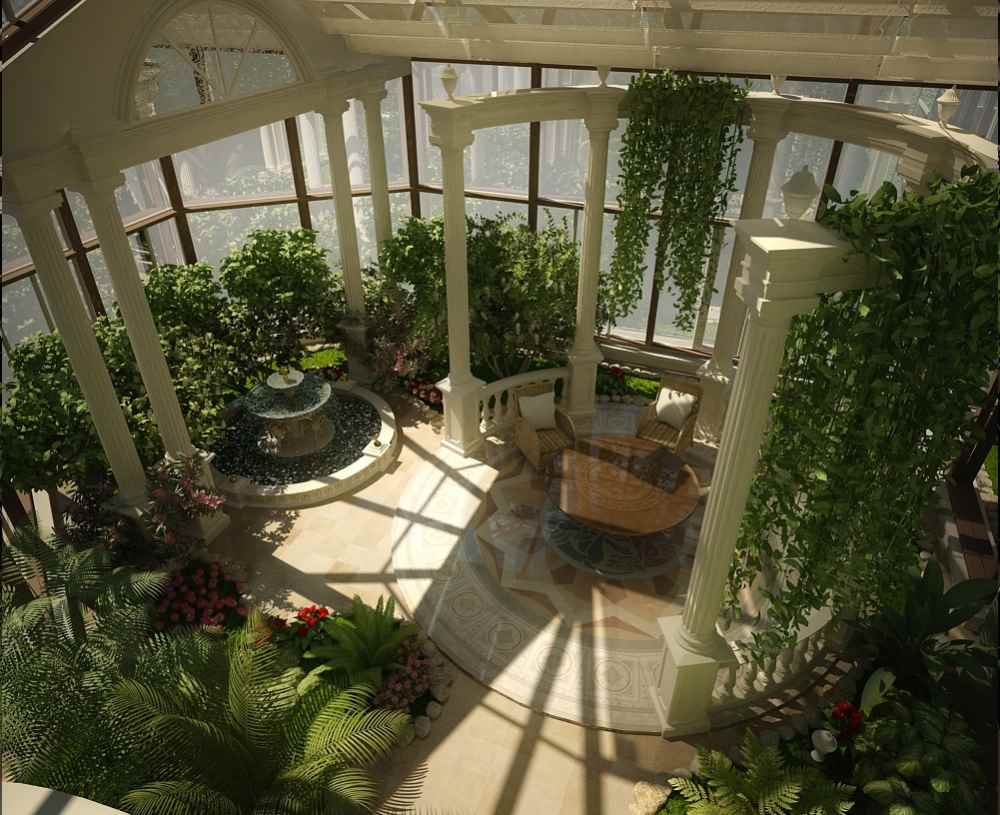 option to use bright ideas for decorating the winter garden